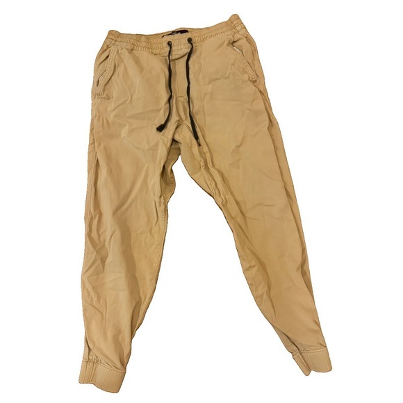 Hollister Pants - Hollister Women's Jogger Pants Small Khaki Tan Drawstring High Rise Casual